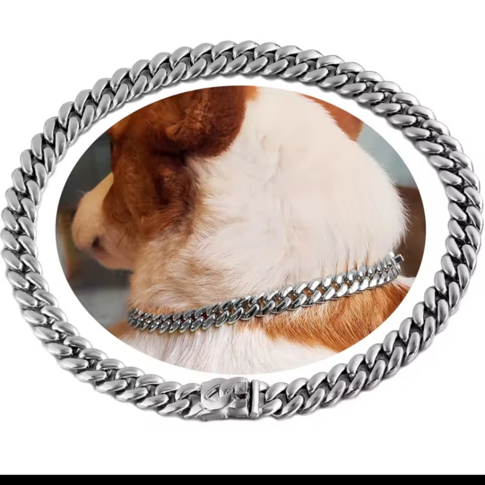 20" Miami Cuban Dog Chain - Picture 2 of 5